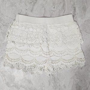 LisaMaree Through The Night Shorts Women's White Size Small New